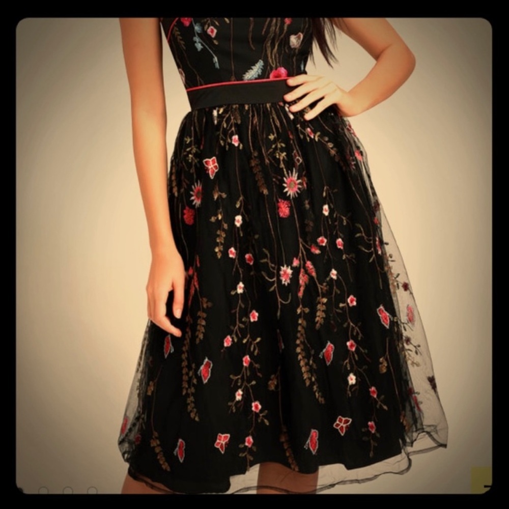 Lulus for the drill of it black dress